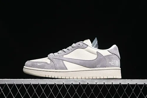 All categories Air Jordan Jordan series basketball shoes Air Jordan 1 Low High-end customized low-top sneakers Travis Scott x Fragment Design x Air Jordan 1 Low OG SP AJ1 Joe 1 North Face joint-bottom gray pig eight low-top cultural casual sneakers XS3086-001